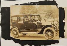 1915 antique BRONX PARK PHOTOGRAPH fountain man in car automobile picture