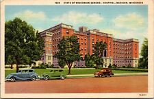 c.1943 State of Wisconsin General Hospital Madison Wis. Postcard Linen picture