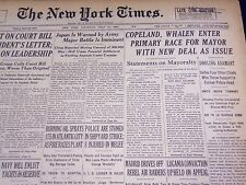 1937 JULY 17 NEW YORK TIMES - COPELAND WHALEN ENTER PRIMARY RACE - NT 436 picture