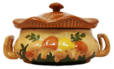 Vintage ARNEL’S Ceramic Mushroom Design Casserole Dish w/ Lid Soup Tureen picture