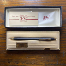 CROSS PEN Black with Gold. Blue Ink Classic Ballpoint in box Vintage picture