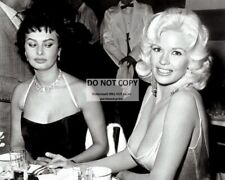 SOPHIA LOREN & JAYNE MANSFIELD AT A PARTY IN 1957- 8X10 PUBLICITY PHOTO (AB-150) picture