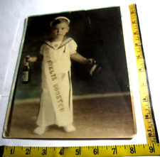 Vtg. RARE Photo ROOSEVELTS BOOSTER/Boy Holding Beer/PROHIBITION 1930-'40 /10x 8 picture