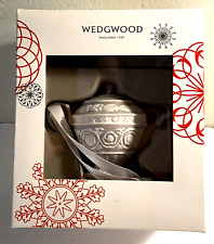 Rare Wedgwood Jasperware  Iconic Teapot Grey Ornament in Box / Never Used picture