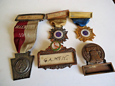 5 Antique Medals / Badges American Gas Institute & National Commercial Gas 1914 picture