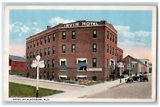 Kenmare North Dakota ND Postcard Hotel Irvin Exterior View c1918 Vintage Antique picture