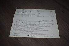 1974 Ford Pinto & Thunderbird frame dimension chart picture
