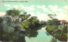 GUTHRIE OKLAHOMA COTTONWOOD RIVER antique postcard c1910 OK picture