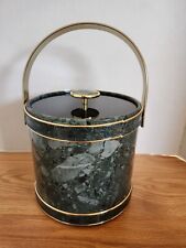 Vintage Acrylic Ice Bucket  Marbled Green picture
