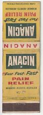 c1940s-50s Anacin Pain Relief Preparation H Vintage Ad Matchbook Cover picture