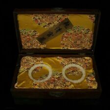 Chinese Rare collection Old Qing Dynasty Court collection White jade bracelet picture