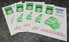 Five UNUSED Vintage BARDAHL OIL ENGINE TUNE UP Advertising Sales Flyers MINT picture
