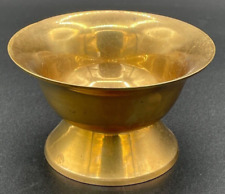 Small Vintage Brass Finger Bowl Made in India Pedestal Bowl picture