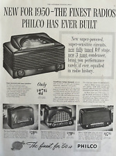1950 Philco Radios R-F Stage Table Models Console Phonographs Vintage Print Ad picture