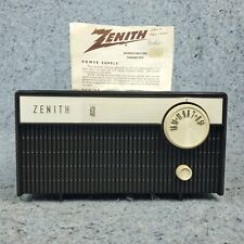 Zenith Tube Radio J506C AM Vintage 1960's MCM Black Tabletop Tested Works picture