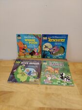 Lot Of 3 Vintage Walt Disney Read Along Book & Record 33 1/3RPM Bambi The... picture