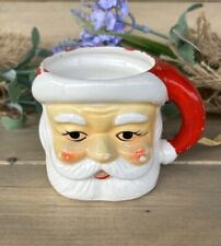 Vintage 1950's Santa Claus Face Christmas Ceramic SANTA MUG Cup - Japan MCM picture