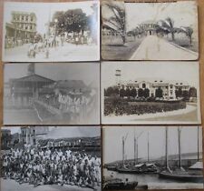 CUBA - Six 1910 Realphoto Postcards/Photographs - Yacht Club/City/People/Marina picture