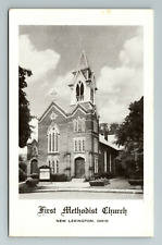 New Lexington OH-Ohio, First Methodist Church, Religion Vintage Postcard picture