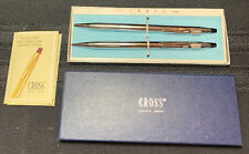 Vtg CROSS Century 3501 Chrome Pen & Pencil Set in Box Classic 1960s Made In USA picture
