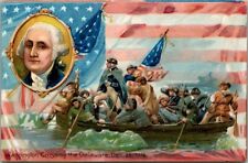 Washington Crosses the Delaware Dec 25 1776 TUCK'S Vintage Embossed Postcard picture