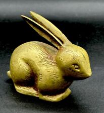 Vintage JACK HOUSMAN INC Brass Bunny Rabbit  Figurine MCM Korea 3.5” picture