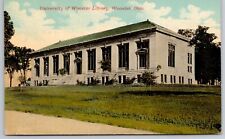 University of Wooster OH~Big Ceiling Library on Giant Grounds~Small Shrubs c1910 picture