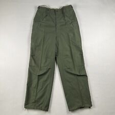 Vintage 50s M1951 Shell Field Trousers Men’s Long Medium Green Cargo Rip Cord picture