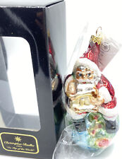 CHRISTOPHER RADKO Santa On Top Of the World 1986-1995 Christmas Ornament NEW picture