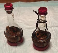 Vintage Italian Swiss Colony Tipo Wine Bottle Salt Shakers picture
