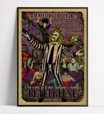 BEETLEJUICE Vintage Style Canvas Movie Poster 12×16 Horror NEW / No Frame  picture
