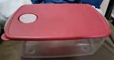 Tupperware 3380B Rock n Serve Large 3 3/4 Qt Container Burgandy Red Seal 3382A picture