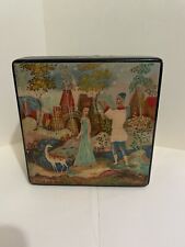 Russian Vintage Lacquer Box Artist Signed  Hand Painted  picture
