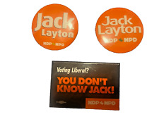 *RARE* 3 Jack Layton Political Buttons picture