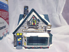 Christy's Restaurant Christmas Village House w/3D Window Display picture