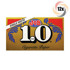 12x Packs Job Gold Single Wide 1.0 | 32 Papers Per Pack | + 2 Free Rolling Tubes picture