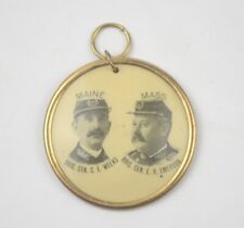 Antique Odd Fellows Photo Badge Maine / Mass Brig. Generals WH & Hoag IOOF picture