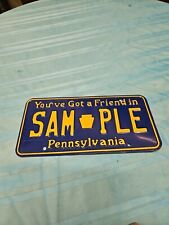 * Vintage - SAMPLE - LICENSE PLATE - UNUSED- You've Got a friend in PENNSYLVANIA picture