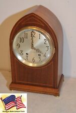 RESTORED SETH THOMAS ANTIQUE WHITBY - 1926 TIME & HOUR STRIKE CLOCK IN MAHOGANY picture