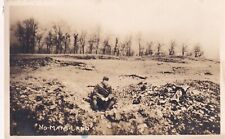WWI RPPC Real Photo Postcard 90th DIVISION IN SHELL HOLE NO MANS LAND France 895 picture