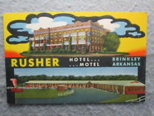 Vintage Rusher Hotel, Motel, Brinkley, Arkansas Postcard picture
