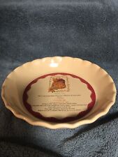 Vintage VIGOR Apple Pie Dish/ Bakeware with Recipe Pre-owned picture