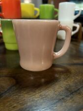 Vintage Fire King Anchor Hocking Rose Pink Mauve D Handle Coffee Cup / Mug picture