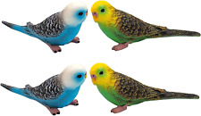 , 4 Pack Bird Decorative Mini Cute Fake Parrot Bird Parakeet Animal Ornament Hom picture