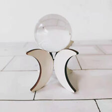 Handmade Wooden Crescent Moon Sphere Stand Holder For 30-40MM - Exclude Crystal  picture