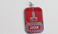 BBC RADIO Moscow Olympics enamel key ring badge 1980 picture