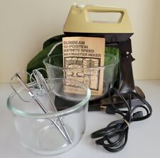 Vintage Sunbeam 12-Position Infinite Speed Mixmaster Mixer Bowls Cover Recipes picture