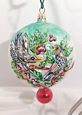 Radko : Four Calling Birds Ornament; Glass; Hand Painted; 1996 picture