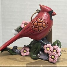 Jim Shore CARING CARDINAL on Branch Ornament Carved Artist Designed NMIB 2020 picture