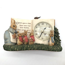 1995 Beatrix Potter Collection - Peter Rabbit Open Book MICHEL Clock - Mantel picture